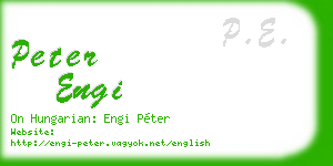 peter engi business card